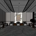 Modern Reception Room 3d model