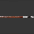 Durable Household Paintbrush With Brown Handle Metal Ferrule And White Black Bristles
