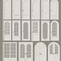 Different Styles of White Interior Doors with Glass Panels and Arch Designs