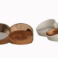 Open Design Pet Beds In Copper And White With Brown And Gray Cushions