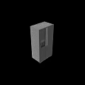 Modern Dark Gray Double Door Refrigerator With Water Dispenser And Digital