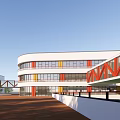 Modern School Simple School 3d model