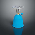 Household Blue Rubber Plunger With Metal Handle For Effective Drain Unclogging