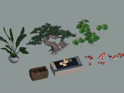 new chinese lotus 3d model new chinese lotus 3d model