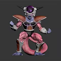 Frieza Character From Dragon Ball With Purple Horns And Pink Body 3d model