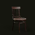 Vintage Wooden Leisure Chair with Cane Seat and Classic Backrest Design for Cozy Indoor Spaces
