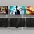 Televisions Displaying Harry Potter And Movie Scenes In Modern Setup