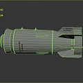 Advanced Silver Metallic Military Missile With Detailed Fins And Technical Structure
