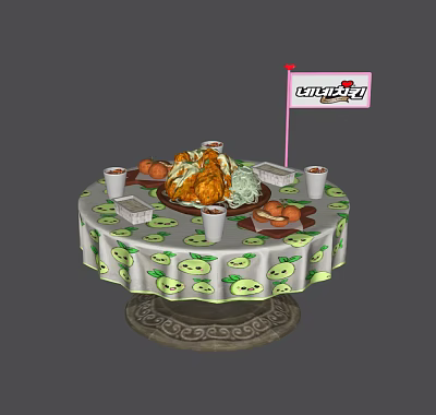 Modern Dining Table 3d model