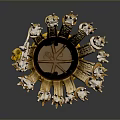 Ornate Golden Tall Candelabra With Intricate Patterns Claw Feet Base And Decorative Top