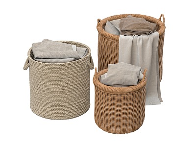 Towel Rack Rattan Laundry Basket Storage Box Storage Basket model