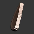 Natural Wood Slice with Distinct Annual Rings and Smooth Wooden Grain Texture