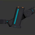 Futuristic Weapon Gun With Ergonomic Handle Detachable Battery And Blue Indicator Lights
