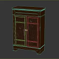 Brown Wooden Storage Cabinet With Two Doors And Classic Leg Design For Home