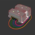 White Electrical Switch Panel with Connected Yellow Black and Red Wires