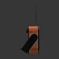 Vintage Radio Speaker with Wooden Casing Black Grille Antenna and Control Knobs