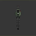 Green And Black Modern Assault Rifle With Tactical Barrel And Detailed Design