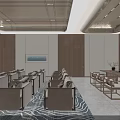 Modern Luxury New Chinese Style Meeting Room With Comfortable Seats And Premium Wooden Interior Design