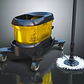 Modern mop bucket mop automatic drying mop bucket 3d model