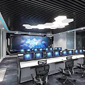 Modern Science and Technology Monitoring Room Science and Technology Sense Monitoring Room Modern Science and Technology Command Center Command Hall Modern Science and Technology Monitoring Center 3d model