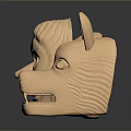 Three Detailed Animal Head Sculptures With Cat And Rabbit Ears Design