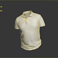 White Polo Shirt With Short Sleeves Classic Casual Design For Daily Wear