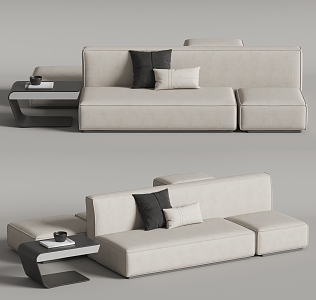 Modern Moroso Multiplayer Sofa Combination Sofa Art Sofa Casual Sofa 3d model