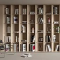Modern Bookcase Bookshelf Ornaments Decorative Cabinet Top Bookcase 3d model