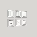 Various Home Electrical Switch Panels with Single Double Switches and Sockets