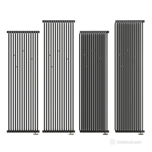 Soft Absorbent Cotton Towel Collection With Four Different Striped Designs And Colors 3d model 