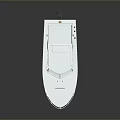 White Recreational Boat With Open Deck Cabin Railing And Upper Structure Design 3d model
