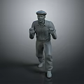 3D Male Character Model With Cap Standing Pose And Hand Gestures 3d model