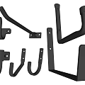Various Metal Hooks with Different Designs for Wall Mounted Home Organization Use 3d model