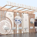 New Chinese pop-up shop Music Meichen pop-up shop 3d model