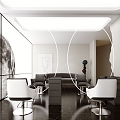 Hair Salon Baroque Hair Salon Minimalist Beauty Salon Broken Wall 3d model