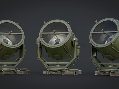 Military Searchlight LED Light Searchlight Outdoor Light Spotlight Military Light 3d model