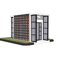 Modern Security Booth 3d model