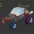 Off-Road Terrain Ideal For Cartoon Style Adventure Vehicles With Large Tires