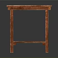 Brown Wooden Side Table With Square Tabletop And Lower Shelf Design