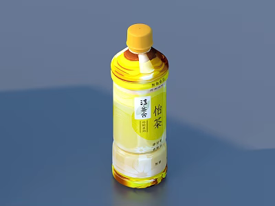Refreshing Yellow Bottled Lemon Plant Tea Beverage with Natural Flavor and Pure Taste 3d model