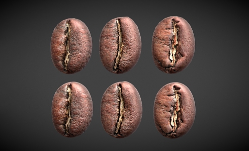 Coffee Bean Seeds 3d model