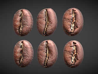 Coffee Bean Seeds 3d model