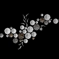 Stylish Modern Metal Wall Decor With Geometric And Floral Pattern Designs