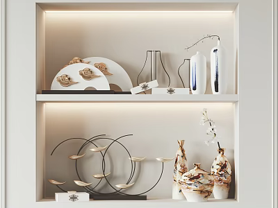 New Chinese-style Ornaments Combination Decorations Ornaments 3d model