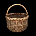 Handwoven Wicker Basket With Sturdy Handle For Everyday Household Storage Needs