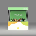 Colorful Promotion Booths with Different Colors Display Various Products for Events