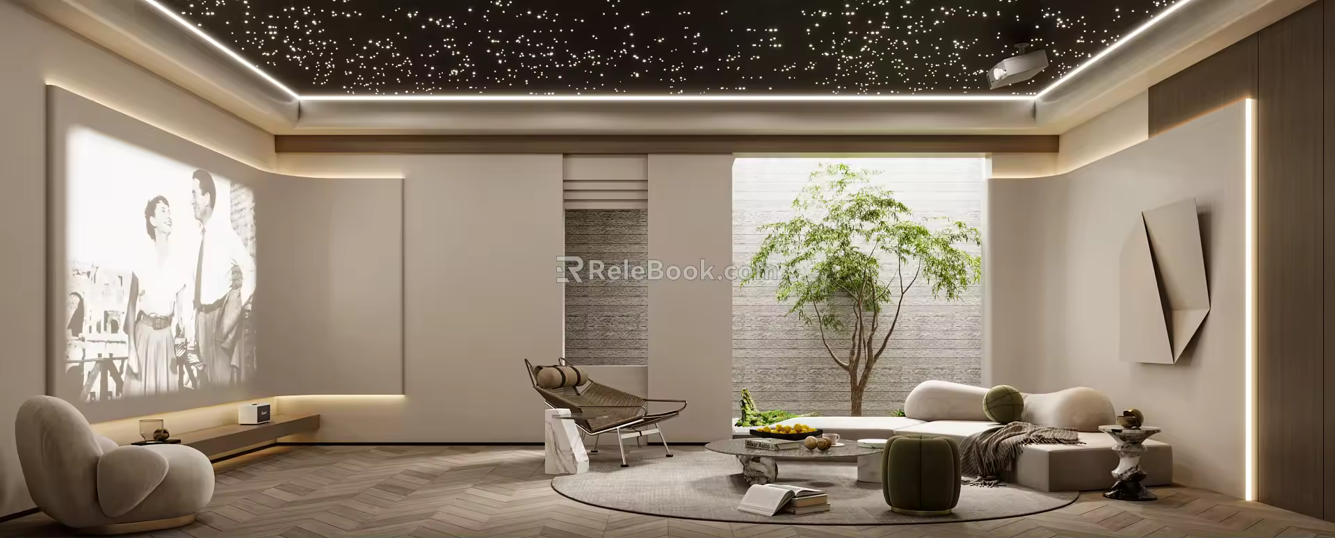 modern video room 3d model