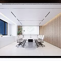 Sleek Modern Corporate Reception Desk With Marble Logo Wall Wood Accents And Elegant Green Plants