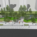 Scenic Park Landscape With Lush Green Trees Walking Path And Recreational Area