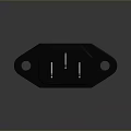 Computer Power Connector With Black Plastic Housing And Metal Pins